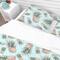 Designart 'Pineapples on a Light Blue Background' Tropical Bedding Set - Duvet Cover & Shams